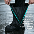 S-XXL High Tube Waterproof Anti-Slip Rain Boot Shoes Cover Cycling Hiking Reusable Rain Snow Overshoes Shoes Pant Protectors. 