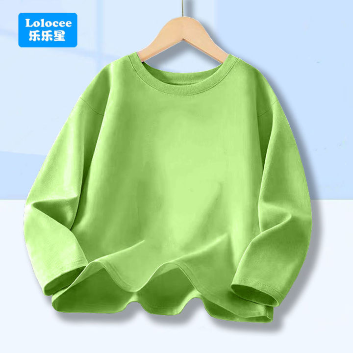 9%20Color%20Children%20Spring%20Autumn%20Solid%20Color%20Simple%20Long%20Sleeve%20T-shirt%20Boy%20Girl%20Casual%20Sports%20Shirt%20Fashion%20Round%20Neck%20Cotton%20Top%20-%20Image%202