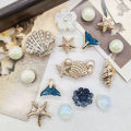 16PCS Ocean Conch Starfish Shoe Charms DIY Accessories Beach Shell Clogs Shoe Buckles Decorations Flower Faux Pearls Shoe Clips. 