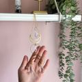 1pc sun catcher moon spiked beads crystal prism outdoor furniture holiday hanging decorations pendants. 