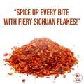 Sichuan Chili Flakes, 100g- Traditional Red Pepper Spices and Szechuan Seasoning. 