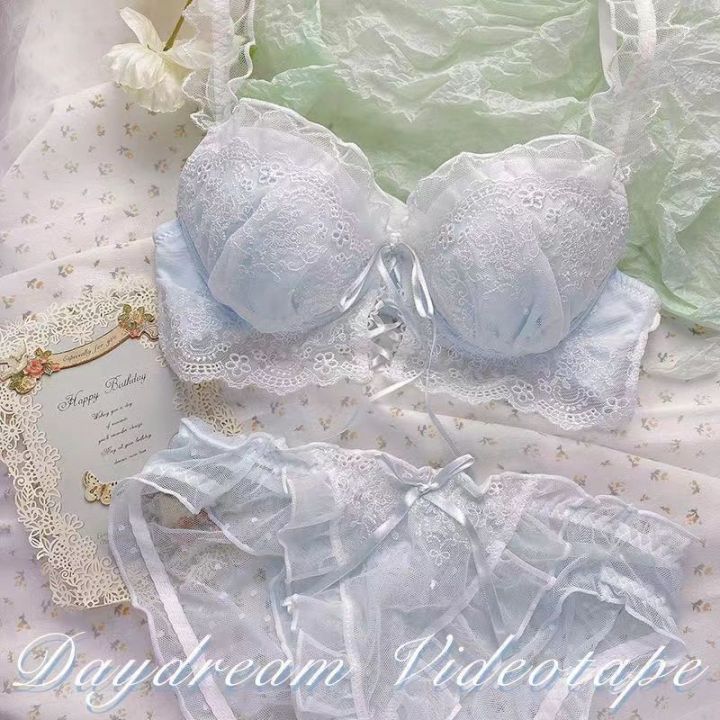 Sweet%20Japanese%20Ladies%20Bra%20Set%20Small%20Breasts%20Gathered%20Lace%20Mesh%20Sexy%20Bra%20Set%20Girls%20Court%20Lingerie%20Fairy%20Bra%20Lingerie%20-%20Image%206