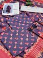 Baroque textile unstitch 3 piece souite lawn febric. 