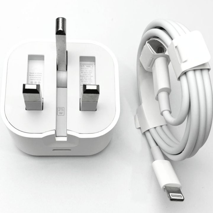 I-phone Charger Folding 25 Watt Power Adapter With USB-C To Lightning Cable For I-phone X To 14 Pro Max