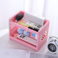 Desktop Double-layer Plastic Storage Rack Office Stationery and Cosmetics Storage Box Kitchen and Bathroom Storage Rack. 
