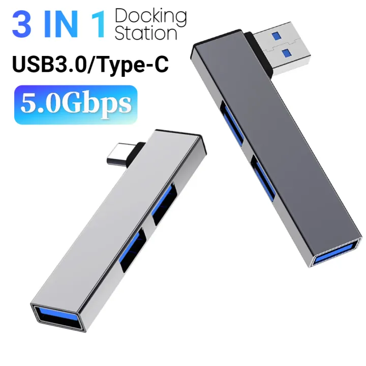 3 in 1 USB HUB Type C HUB OTG USB 3.0/Type-C 3.0 To 3 USB USB Splitter Hub Speed 5.0Gbps 3 Port for PC Computer Laptop
