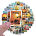 68Pcs World Famous City Stickers Architecture Travel Scenery DIY Graffiti Decal for Phone Luggage Laptop Scrapbook Decals. 