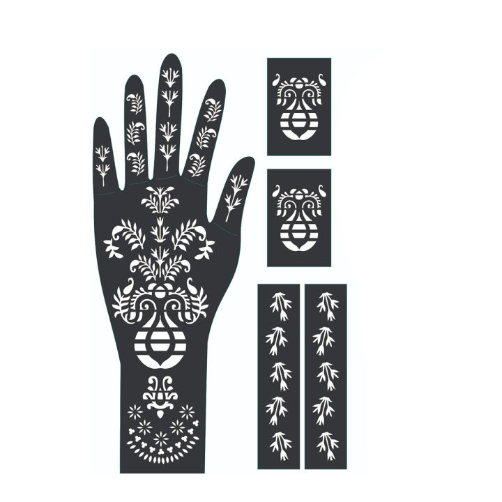 Mehndi sticker stencil designs