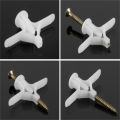 50pcs Plastic Toggle Anchor With Screw M4 Curtain Drywall Wall Cable Plug Aircraft Expansion Pipe Anchor Bolt Accessories. 