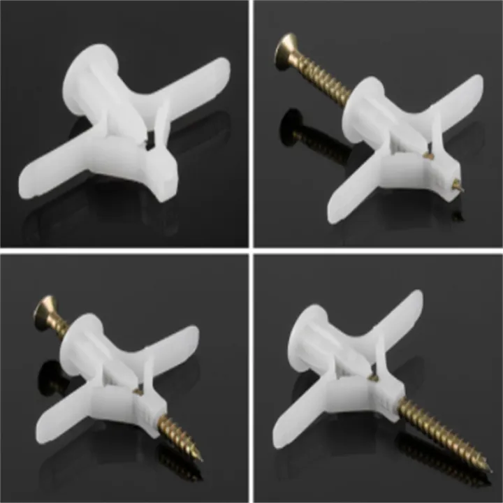 50pcs%20Plastic%20Toggle%20Anchor%20With%20Screw%20M4%20Curtain%20Drywall%20Wall%20Cable%20Plug%20Aircraft%20Expansion%20Pipe%20Anchor%20Bolt%20Accessories%20-%20Image%206