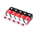 50Pcs Dices 8mm Plastic White/Black/Red Gaming Dice Standard Six Sided Decider Birthday Parties Board Game. 