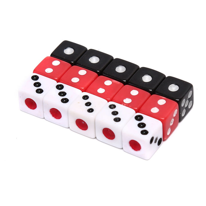 50Pcs%20Dices%208mm%20Plastic%20White/Black/Red%20Gaming%20Dice%20Standard%20Six%20Sided%20Decider%20Birthday%20Parties%20Board%20Game%20-%20Image%204