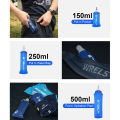 WRELS Soft Water Bottle Outdoor Sport Camping Running Folding Bag Flask TPU BPA-Free Hydration Pack Collapsible Water Bottle. 