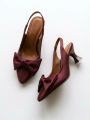 Stylish Bow heels coat shoes for women I Pointed Toe Slingback Party Wear Heels Trendy Casual & Formal Footwear. 
