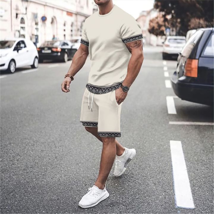 Summer%20Vocation%20Men's%20Tshirt%20Set%203D%20Print%20Solid%20Color%20Men%20Round%20Neck%20T-Shirt%20Shorts%20Two%20Piece%20Set%20Casual%20Man%20Suits%20Clothing%20-%20Image%205