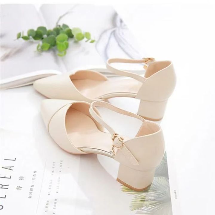 Ladies%20Elegant%20Beige%20Pointed%20Toe%20Thin%20Strap%20Cross%20Buckle%20Mid%20Heel%20Sandals%20Daily%20Office%20Shoes%20-%20Image%203