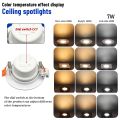 10pcs CCT 3000/4000/6500K Spot Led Downlight Anti-glare Ceiling Lamp Foldable Spotlights for BedRoom Bathroom Surface Mounted. 