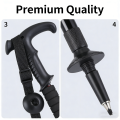 1pcs Folding Trekking Pole 4-Section Portable Telescopic Walking Stick Lightweight for Hiking Camping Climbing Outdoor Travel. 