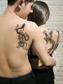 Chinese Style Waterproof Temporary Tattoo Sticker Black Phoenix Flash Tatto dragon Body Art Arm Hand Fake Tatoo Men Women. 