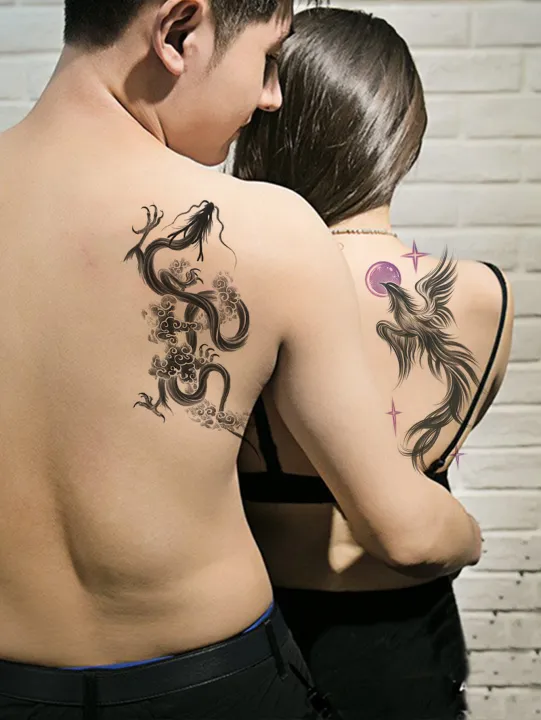 Chinese%20Style%20Waterproof%20Temporary%20Tattoo%20Sticker%20Black%20Phoenix%20Flash%20Tatto%20dragon%20Body%20Art%20Arm%20Hand%20Fake%20Tatoo%20Men%20Women%20-%20Image%205