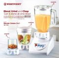 Westpoint 3 in 1 blender, grinder and chopper (wf-738). 
