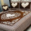 4 Piece Velvet Jacquard Bedsheet king size Bedsheet size 90x100. 
