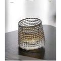 [Ready stock] whisky glass whiskey spinning glass whisky glass crystal design whisky glass crystal shape whisky glass round base rotatable. 