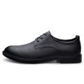 2023 New Spring Autumn Men's Lace-up Dress Shoes Leather Derby Shoes Comfortable Waterproof Formal Office Shoes Black.