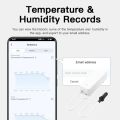 Tuya WiFi Temperature Humidity Sensor With External Probe for Smart Home Hygrometer APP Monitoring For Plants Aquarium Winery.