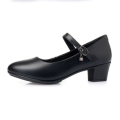Black Pointed Toe Low Heel Pumps for Women – Slip-On Work Shoes, Comfortable Business Shoes for Office, Commute & Casual Wear. 