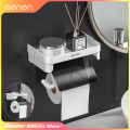 Wall Mount Toilet Paper Holder Plastic Waterproof Roll Paper Storage Rack Bathroom Tissue Organizer Shelves. 