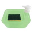 2 In 1 Manual Press Liquid Dish Wash Soap Pump Dispenser Sponge Caddy Holder For Kitchen. 