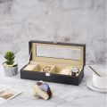 6 Slots Wrist Watch Box Watch Holder Storage Case Organizer PU Leather Watch Display Box regalos para hombre. 