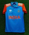 India Cricket World Cup Short  Sleeve Collar  Jersey 2024. 