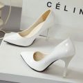 Pointed Toe Pumps Patent Leather Dress Women Shoes Red 8CM High Heels Boat Shoes Shadow Wedding Shoes Shoes for Wedding. 
