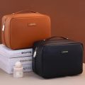 PU Flame Makeup Bag, Beauty Makeup Storage Bag, Double Zipper Makeup Brush Bag, Business Travel Toiletries Sorting Bag.