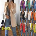 Plus Size Blazer Women Clothing Casual Cardigan Autumn Winter Overcoat Solid Large Topcoat Lapel Jacket Grace Fashion Outer Wear. 