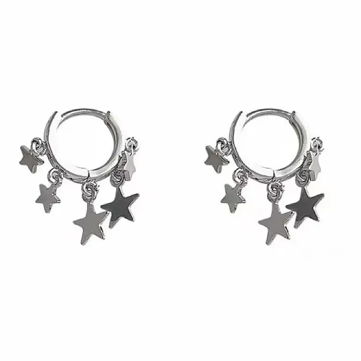 Korean%20Small%20Star%20Hoop%20Earrings%20Cute%20Silver%20Color%20Tassel%20Geometric%20Style%20Earring%20Fashion%20Punk%20Y2k%20Jewelry%20%20-%20Image%206