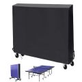 Table Tennis Table Cover Waterproof Ping Pong Table Cover Indoor/Outdoor Dustproof Heavy Duty Polyester 165 x 70 x 185cm. 