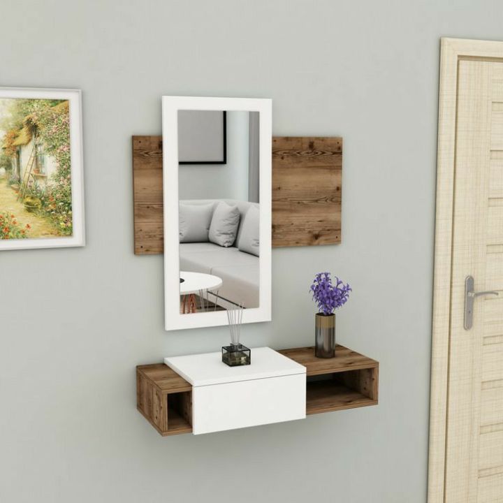 Wall mounted Dressing table with mirror