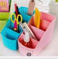 4 Grids Multicolor Desktop Pen and Toothbrush Storage Organizers Box Case - (1pcs). 