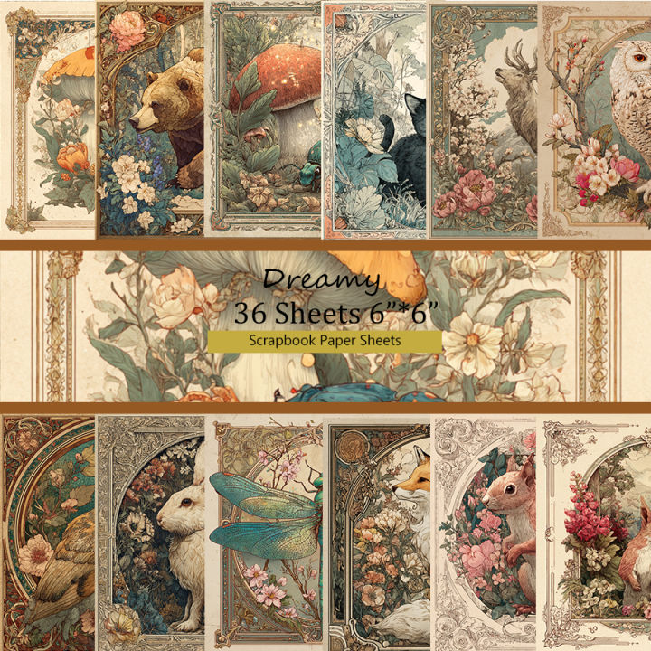 36 Sheets 6"x6" Decorative Scrapbook Paper: For Scrapbooking, Origami, School Projects & Card Making .
