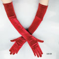 44cm/53cm/65cm Luxury Velvet Women Long Gloves Black Elastic Party Prom Etiquette Wedding Dress Retro Accessories.