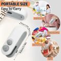 Rechargeable Mini Bag Sealer, 2-In-1 Heat Sealer with Cutter for Chip Bags, Portable Resealer Machine for Plastic Bags Replacement Spare Parts. 
