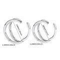 Double Septum Rings Nose Rings Hoops Cartilage Hoop Earring Piercing Nose Open Stacked Hoop Nose Rings 16G 18G 20G 6/8/10mm.