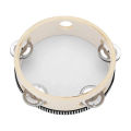 6inch Hand Held Drum Tambourine Drum Metal Jingles Percussion Musical Instrument For KTV Party Games. 