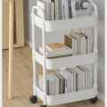 Household Multi-layer Small Cart Storage Rack Floor To Floor Kitchen Bedroom Bathroom Storage Rack Storage Rack With Wheels. 