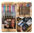 double line out liner glitter pen or metallic pen set of 8 pcs fancy marker designer pen fancy. 