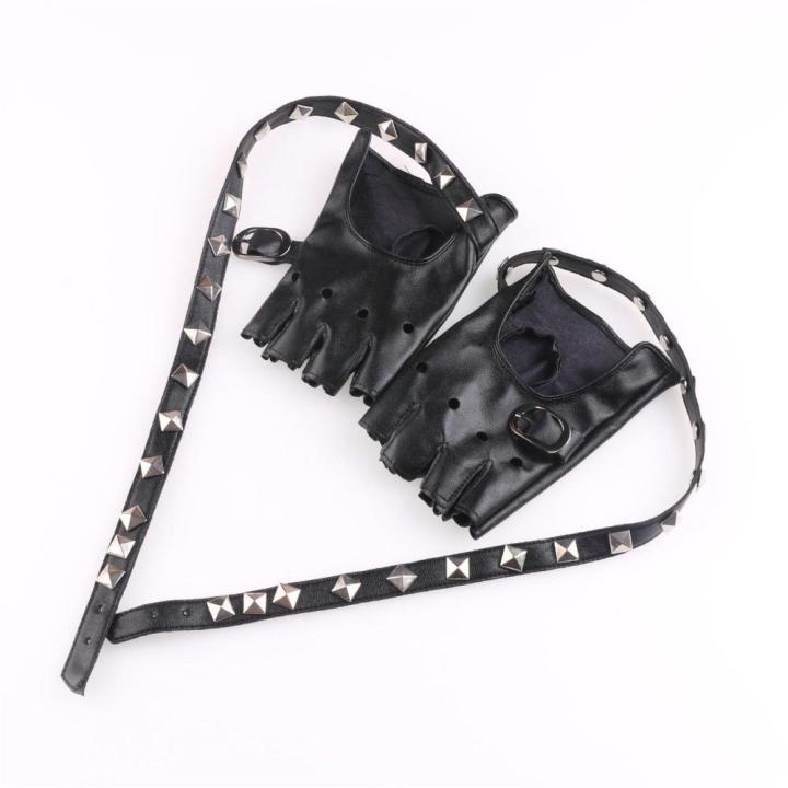 Unisex%20Fingerless%20Driving%20PU%20Leather%20Gloves%20Motor%20Cool%20Rivet%20%20Disco%20Dancing%20Rock%20and%20Roll%20Black%20Red%20White%20Punk%20Gloves%20-%20Image%205