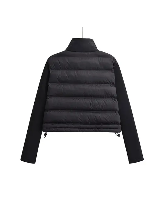 2024%20Autumn%20Winter%20Women's%20Fashion%20Solid%20Color%20Patchwork%20Jacket%20Coat%20Vintage%20Standing%20Lapel%20Women's%20Chic%20Cotton%20Coat%20Jacket%20-%20Image%203